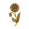 Broche Broche fleur or jaune, pierres de couleur. 58 Facettes 32168