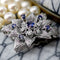 Bracelet Bracelet 4 rangs de perles fermoir or blanc saphirs diamants 58 Facettes 22-125