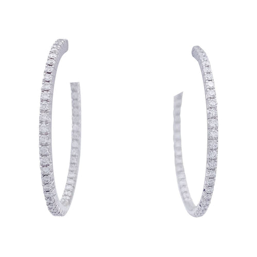 Boucles d'oreilles Boucles d'oreilles Tiffany&Co., "Métro", or blanc, diamant. 58 Facettes 33034