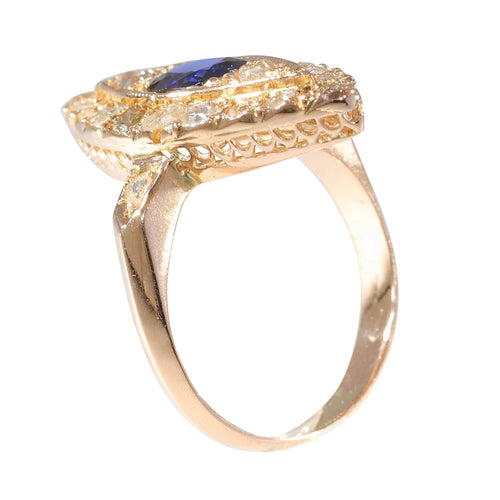 Bague 52 Bague marquise diamants saphir 58 Facettes 23271-0290