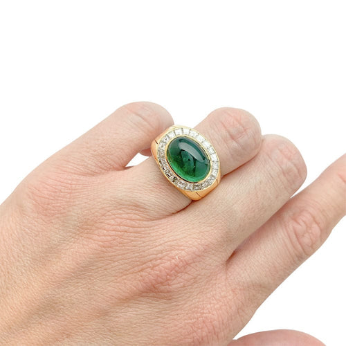 Bague 56 Bague Hammerman Brothers, émeraude, diamants. 58 Facettes 31430