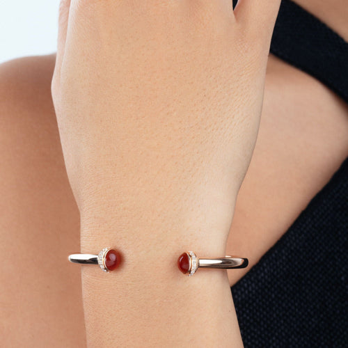 Bracelet Bracelet Piaget Possession ouvert Cornaline et Diamants 58 Facettes 21-853