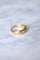 Bague jonc victorienne en or jaune 18Kt et trois diamants 58 Facettes
