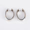 Boucles d'oreilles Créoles en diamants sur or gris 58 Facettes