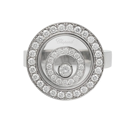 Bague 52 Bague Chopard, "Happy Spirit", or blanc, diamants. 58 Facettes 30990