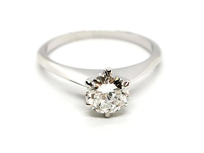 Bague 52 Bague Solitaire Or blanc Diamant 58 Facettes 1236775CN