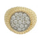Bague 46 Bague dôme or jaune, platine, diamants. 58 Facettes 31983