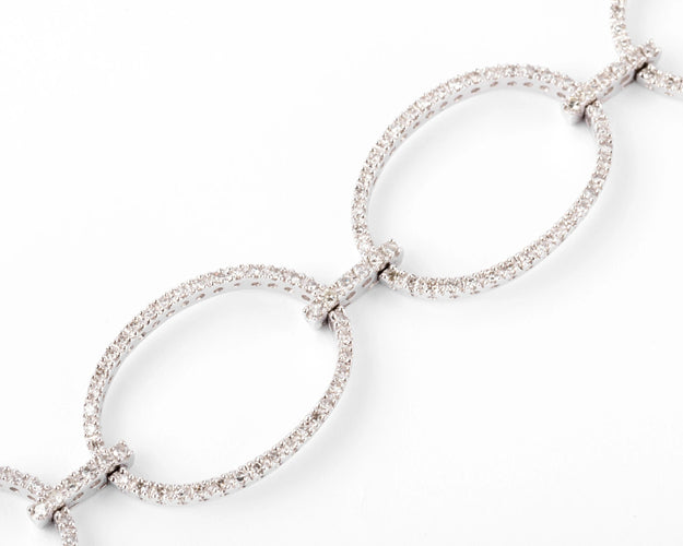 Bracelet Bracelet maillons ovales en diamant 58 Facettes
