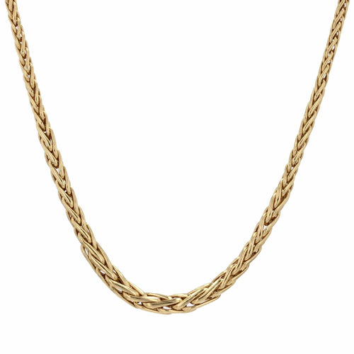 Collier Collier maille palmier en chute or jaune 58 Facettes CVCO10