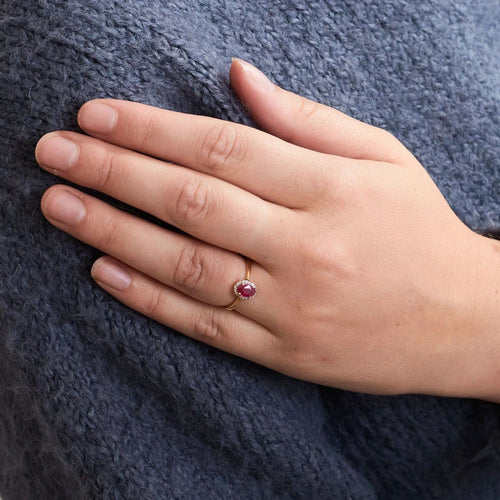 Bague 50 BAGUE "LIV" RUBIS DIAMANTS 58 Facettes BO/230088