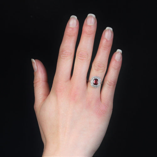 Bague 50 Bague ancienne spinelle rouge et diamants 58 Facettes 23-129