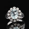 Bague 53 Bague ancienne aigue-marine et diamants 58 Facettes 21-830