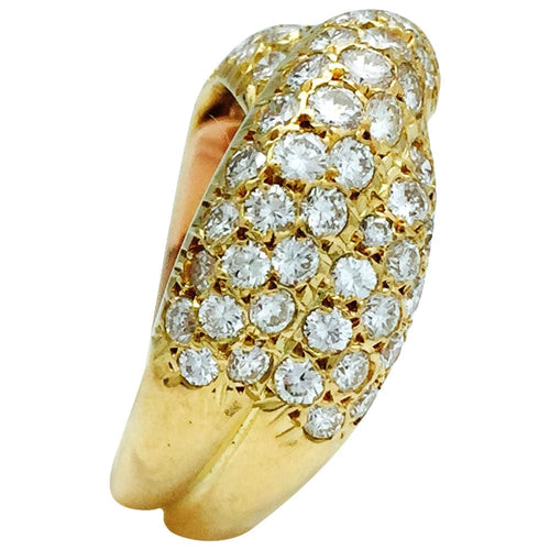 Bague 52 Bague "Croisée" en or jaune et diamants. 58 Facettes 31950