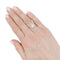 Bague 50 Bague diamant ovale et platine. 58 Facettes 32555