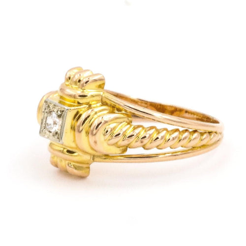 Bague 51 Bague Art déco Or jaune Diamant 58 Facettes 1816317CN