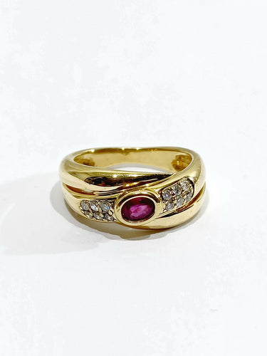 Bague 51 Bague Diamants et Rubis 58 Facettes 3108/1