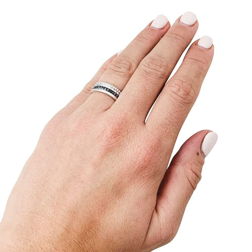 Bague 53 Bague Boucheron, "Quatre Black Edition Small", en or blanc, diamants. 58 Facettes 33101