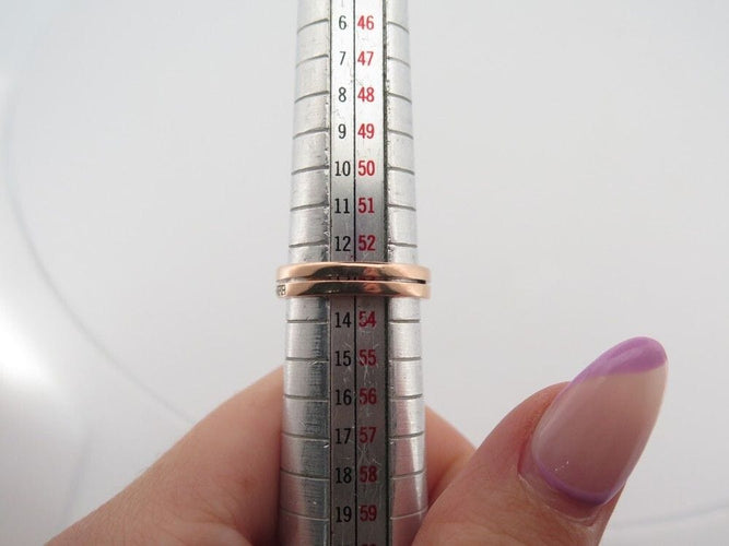 Bague 53 bague DINH VAN seventies pm 222115 53 or rose 18k et diamants 58 Facettes 253895