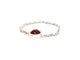 Bague 56 Bague Chaînette Or blanc Cornaline 58 Facettes 843305CD