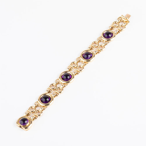 Bracelet Bracelet or jaune et améthyste de la maison Poiray 58 Facettes