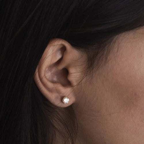 Boucles d'oreilles Puces d'oreilles Or jaune Diamants 58 Facettes BO/230022/