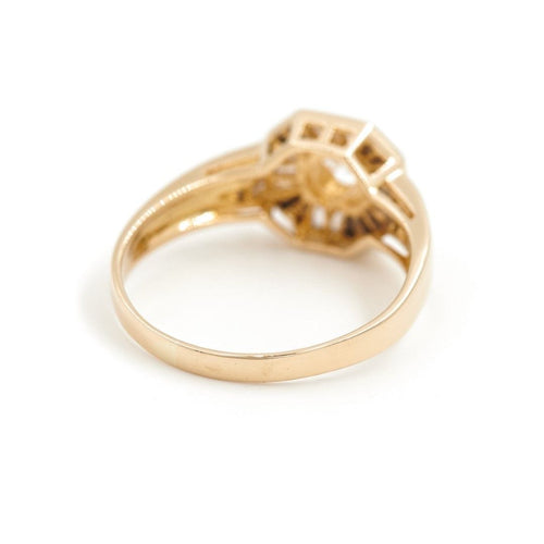 Bague 59 Bague Art déco Or jaune Diamant 58 Facettes 1887727CN