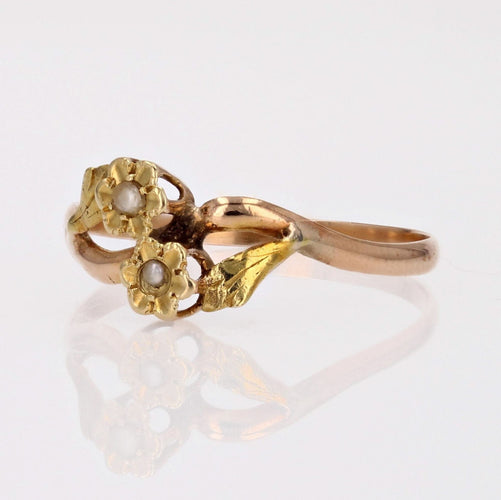 Bague 61 Bague ancienne Toi et Moi perles 2 ors 58 Facettes CV89