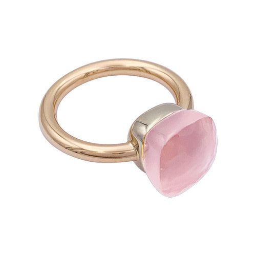 Bague 53 Bague Pomellato, "Nudo Classic", deux ors et quartz rose. 58 Facettes 33001