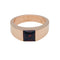Bague 51 Bague Cartier, "Tank", or rose, grenat. 58 Facettes 31056