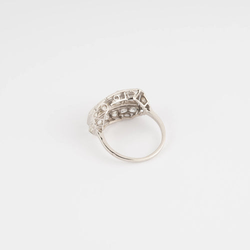 Bague Bague Jarretière Platine Diamants 58 Facettes 1