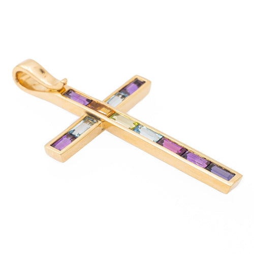 Pendentif Guy Laroche Pendentif Croix Or jaune Améthyste 58 Facettes 2270798CN