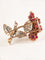 Broche Broche Fleur deux ors, pavage rubis et diamants 58 Facettes