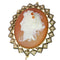 Broche Broche camée or, perles émail noir 58 Facettes 19176-0039