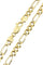 Collier CHAINE MAILLE FIGARO ALTERNÉE 58 Facettes 042441