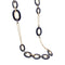 Collier Sautoir Pomellato "Victoria" or rose, diamants noirs, jais. 58 Facettes 33419