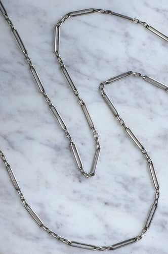 Collier Sautoir cravate argent et émail, Art Déco 58 Facettes