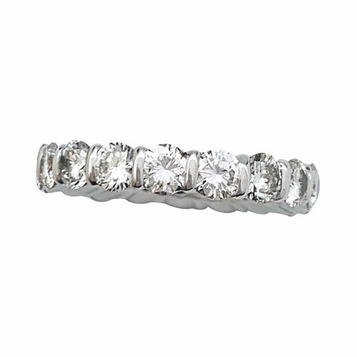 Bague 52 Alliance or blanc et diamants. 58 Facettes 31103