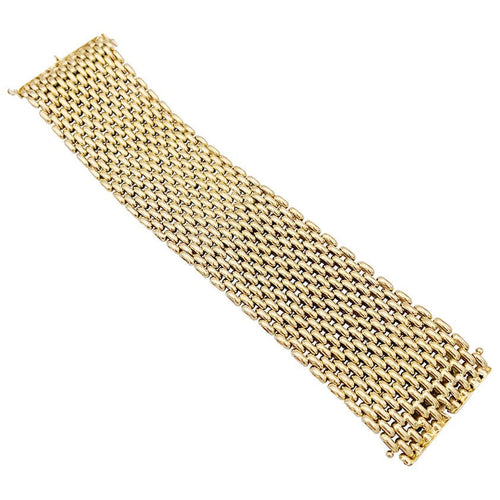 Bracelet Bracelet maille "résille", or jaune. 58 Facettes 32974