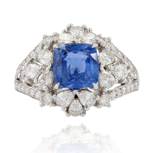 Bague 53 Bague saphir et diamants dôme 58 Facettes 22-234