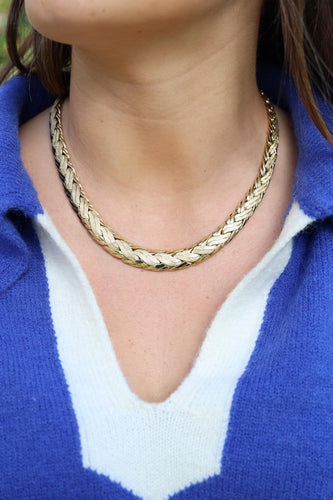 Collier Collier maille anglaise Or jaune 58 Facettes 1856139CN