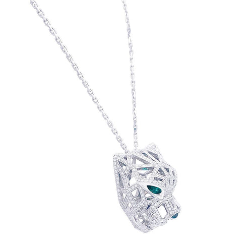 Collier Collier Cartier, Panthère de Cartier, or blanc, diamants. 58 Facettes 32528