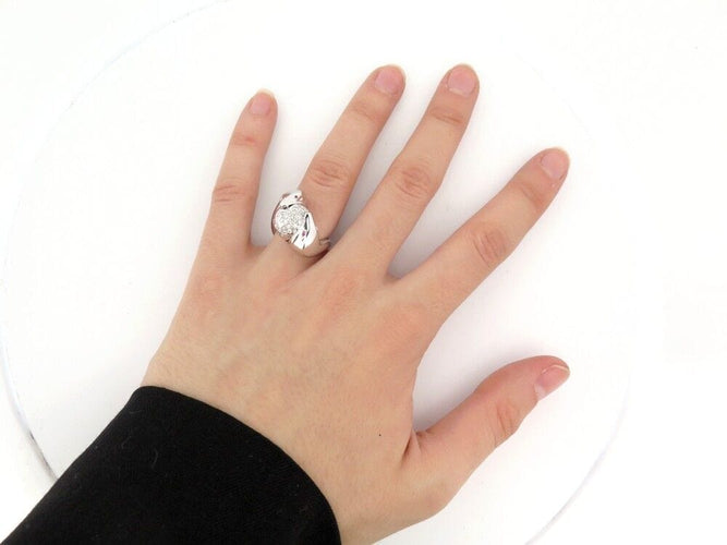 Bague 51 bague BOUCHERON trouble or blanc 18k diamants 1.05ct rubis 58 Facettes 257505