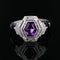 Bague 55 Bague art déco améthyste et diamants 58 Facettes 23-229