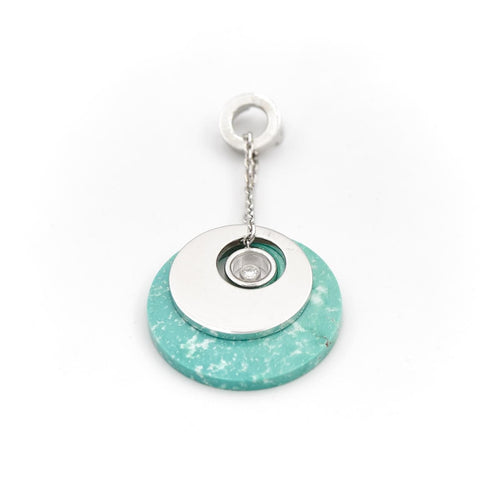Collier Chopard Pendentif Happy Diamond Or blanc Diamant 58 Facettes 2025368CN