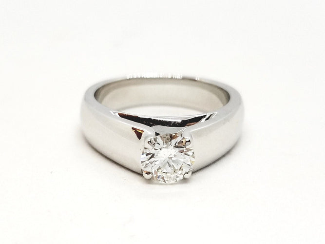 Bague 54 Bague Solitaire Or blanc Diamant 58 Facettes 578738RV