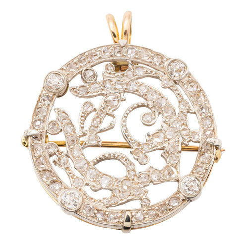 Pendentif Pendentif Broche Or blanc Diamant 58 Facettes 2242415CN