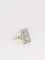 Bague 52 Bague plaque Art-Déco Or jaune Platine Diamants 58 Facettes J148