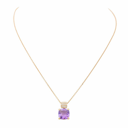 Collier Isabelle Langlois Collier Pendentif Pavé de Paris Or rose Améthyste 58 Facettes 2555962CN