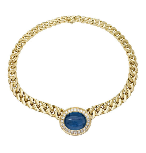 Collier Collier Bulgari Vintage en or jaune, saphir et diamants. 58 Facettes 31795
