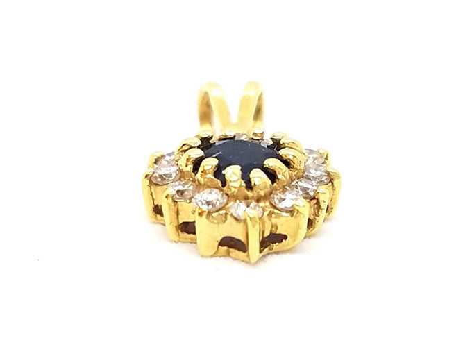 Pendentif Pendentif Or jaune Saphir 58 Facettes 06547CD